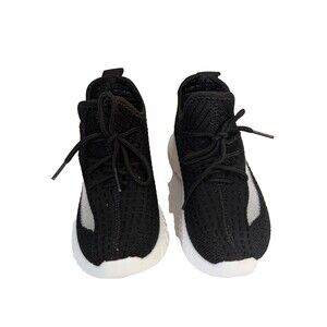 Shein Kids Black & White Gym Shoes Size 1 (32)